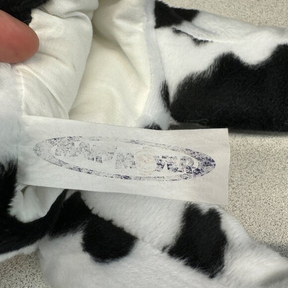 Mary Meyer Stuffed Black & White Cow w/ Spots Hand Puppet Plush Toy 12" Soft - Picture 9 of 10
